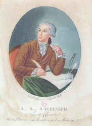 Antoine Laurent de Lavoisier (1743-94) engraved by Tassaert, c.1794